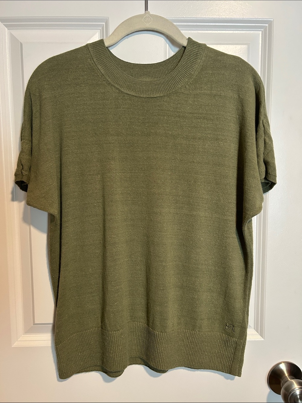 Banana Republic Short Sleeve Linen Blend Top Womens Medium